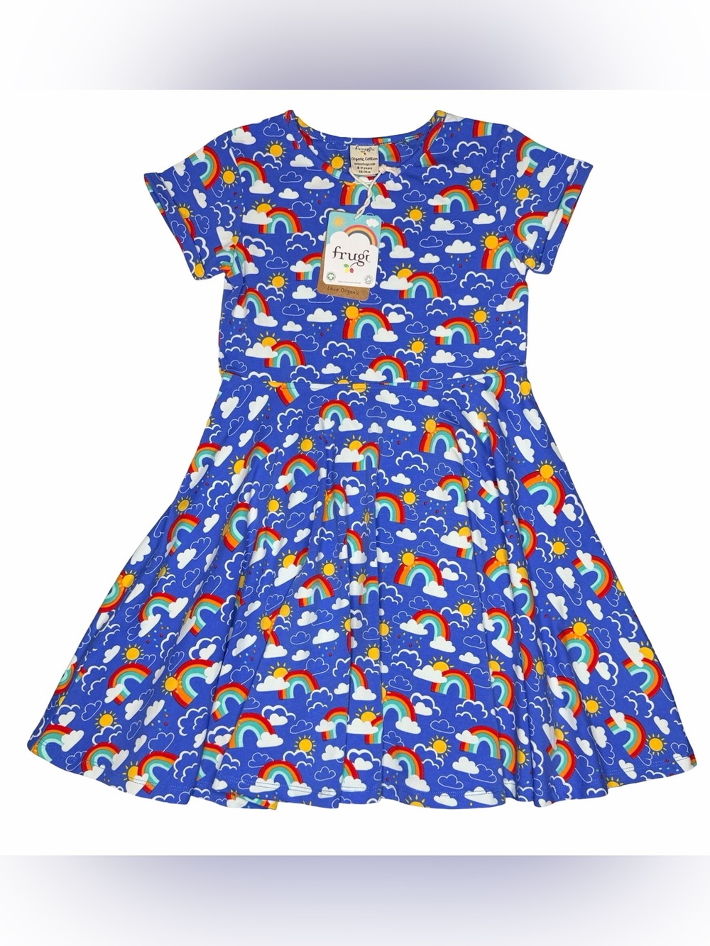 Frugi Rainbow And Sun Skater Dress